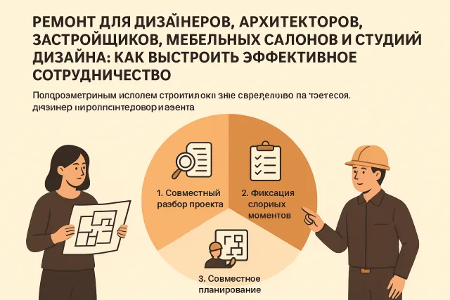 Ремонт для дизайнеров, архитекторов, застройщиков, мебельных салонов и студий дизайна: как выстроить эффективное сотрудничество
